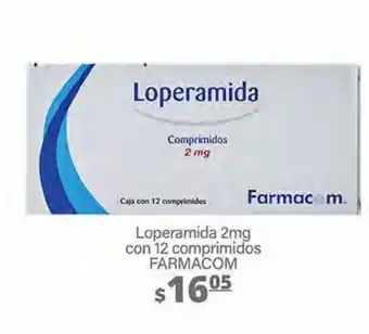 Loperamida 2 mg c/12 comprimidos farmacom