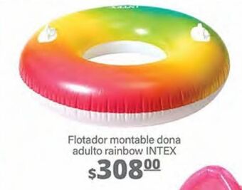 Flotador montable dona adulto rainbow intex