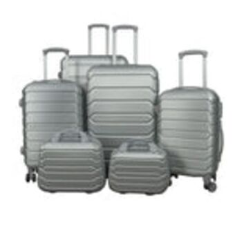 Waldos Set 4 maletas silver + 2 maleta de mano ¡gratis! oferta
