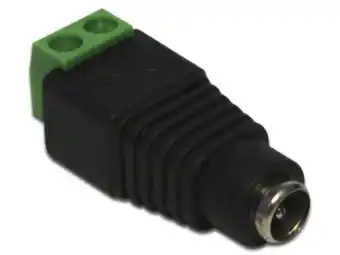 Adaptador de corriente xcase para cámaras dc hembra. color negro.