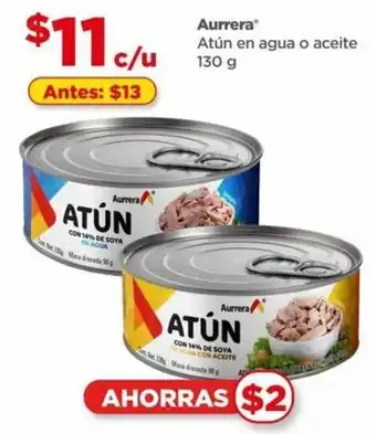 Bodega Aurrerá Atún en Agua o Aceite AURRERA 130g oferta