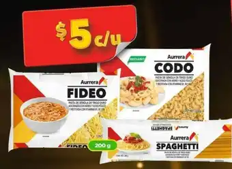 Bodega Aurrerá Aurrera Fideo / Codo / Spaghetti 200g oferta