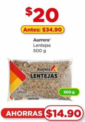 Bodega Aurrerá Aurrera Lentejas 500g oferta