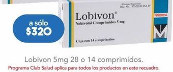 Farmacia San Pablo Lobivon 5mg 14 comprimidos oferta
