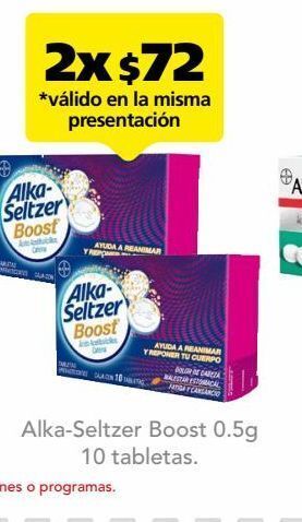 Farmacia San Pablo Alka-seltzer boost 0.5g 10 tabletas. oferta