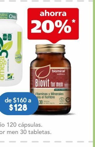 Biomiral biovit for men 30 tabletas.