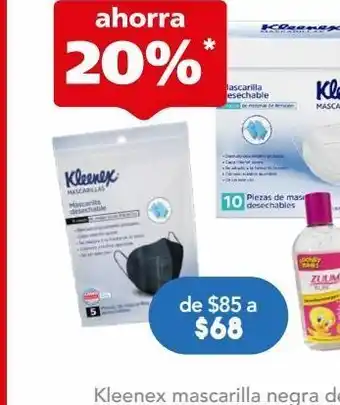 Farmacia San Pablo Kleenex mascarilla negra desechable 5 piezas. oferta