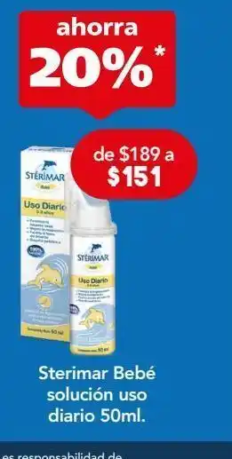 Farmacia San Pablo Sterimar bebé solución uso diario 50ml. oferta