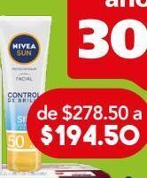 Farmacia San Pablo Nivea sun facial control brillo fps 50 50ml. oferta