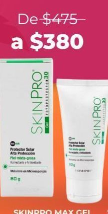 Farmacia San Pablo Skinpro max gel fps 50 60g. oferta
