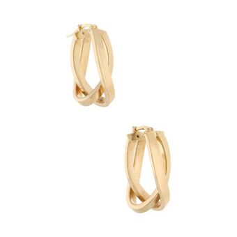 Nacional Monte de Piedad Arracadas tubulares en oro amarillo 14 kilates. oferta