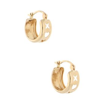 Nacional Monte de Piedad Arracadas caladas en oro amarillo 14 kilates. oferta