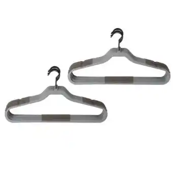 Bed Bath & Beyond Ganchos de plástico squared away™ delgados color gris/negro, 16 piezas oferta