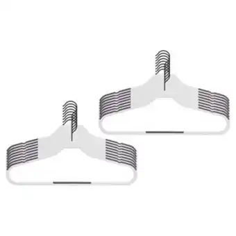 Bed Bath & Beyond Ganchos de plástico squared away™ delgados color blanco/negro, 16 piezas oferta