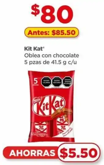 Bodega Aurrerá Kit Kat Oblea con Chocolate 5 pzas de 41.5g oferta