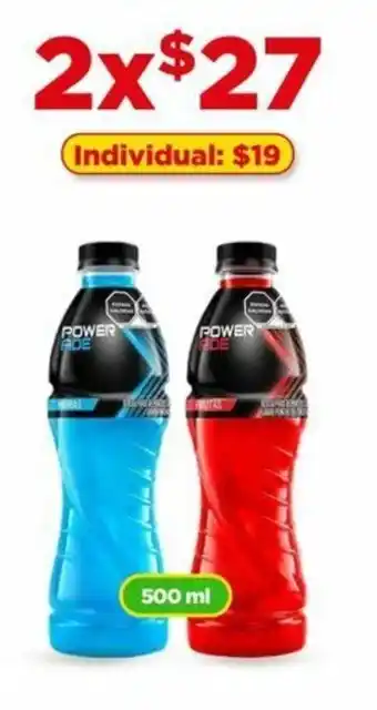 Bodega Aurrerá Powerade Sports Drink 2 x 500ml oferta