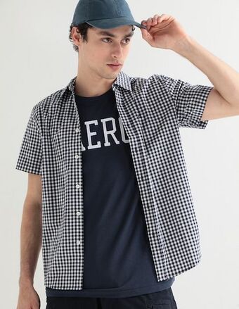 Liverpool Camisa casual aéropostale de algodón manga corta para hombre oferta