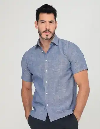 Liverpool Camisa casual polosur de algodón manga corta para hombre oferta