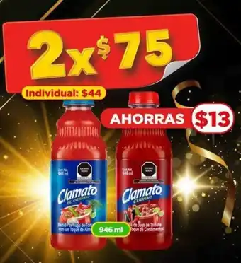 Bodega Aurrerá Clamato Jugo de Tomate 2 x 946ml oferta