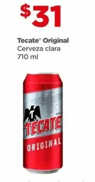 Bodega Aurrerá Tecate Original Cerveza Clara 710ml oferta
