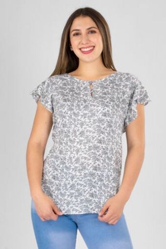 Santory Blusa con flores manga corta oferta