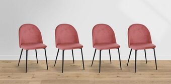 Muebles Dico Paquete 4 sillas loretta rosa oferta