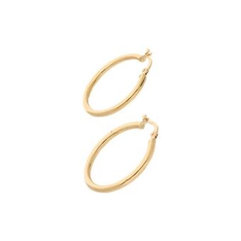 Nacional Monte de Piedad Arracadas tubulares en oro amarillo 14 kilates. oferta