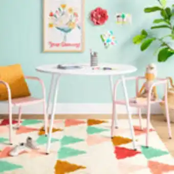 Waldos Silla de metal, infantil color rosa oferta