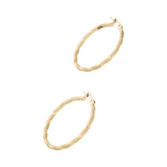 Nacional Monte de Piedad Arracadas tubulares en oro amarillo 14 kilates. oferta