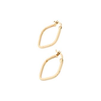 Arracadas lisas en oro amarillo 14 kilates.