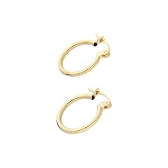 Nacional Monte de Piedad Arracadas tubulares en oro amarillo 14 kilates. oferta