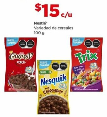 Bodega Aurrerá Nestlé Variedad de Cereales 100g oferta