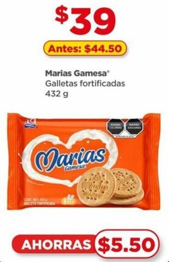 Bodega Aurrerá Marias Gamesa Galletas Fortificadas 432g oferta