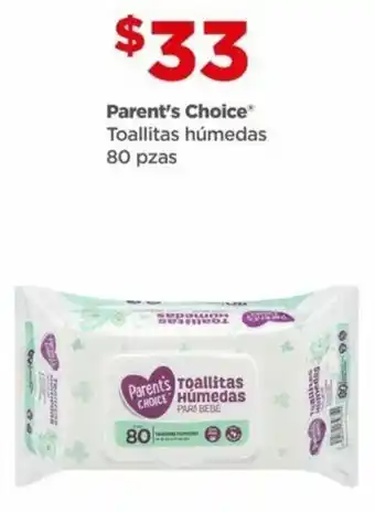 Bodega Aurrerá Parent's Choice Toallitas Húmedas 80 pzas oferta