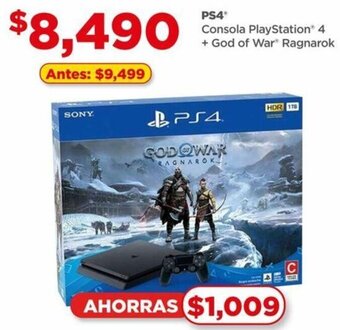 Bodega Aurrerá PS4 Consola Playstation 4 + God of War" Ragnarok oferta