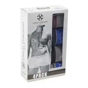 Sears Bóxer largo rib con estuche de 4 piezas carlo corinto paris para hombre para hombre oferta