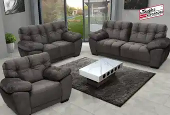 Muebles Troncoso Sala bongolia champion gris obscuro 3-2 oferta