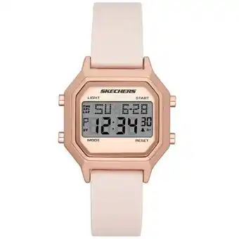 Reloj rosa digital para mujer skechers
