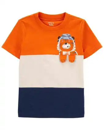 Camiseta de león color naranja carter's
