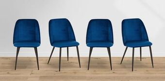 Muebles Dico Paquete 4 sillas anetta azul oferta