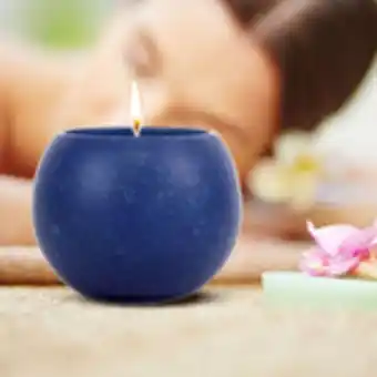 Waldos Vela aromática y decorativa citronella azul, 184.3 g. oferta