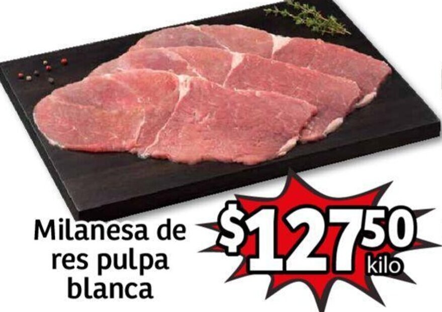 Milanesa de Res Pulpa Blanca oferta en Soriana Híper