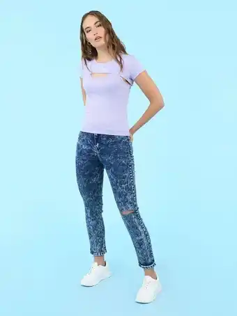 Cuidado con el Perro Jeans slim acid wash stone medio oferta
