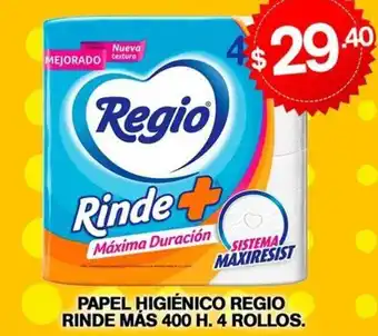 Regio Rinde Más Papel Higiénico