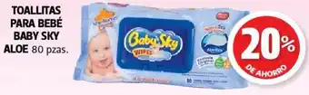 Farmacias Guadalajara Baby Sky Toallitas para Bebé Aloe 80 pzas. oferta