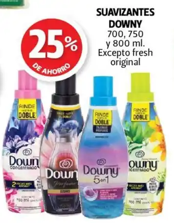 Farmacias Guadalajara Downy Suavizantes 700, 750 y 800 ml. oferta