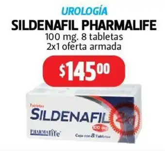 Farmacias Guadalajara Sildenafil Pharmalife 100mg 8 tabletas oferta
