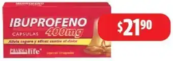 Farmacias Guadalajara Ibuprofeno Pharmalife 400mg oferta