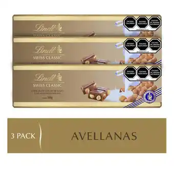 Costco Chocolate suizo con leche y avellanas enteras Lindt swiss classic gold, 3/300g oferta