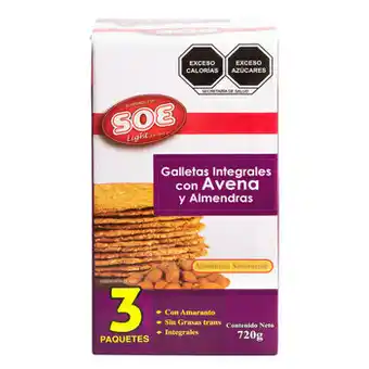 Costco Galletas de Avena con Almendra Soe Light 720g oferta